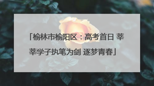 榆林市榆阳区：高考首日 莘莘学子执笔为剑 逐梦青春