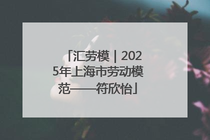 汇劳模｜2025年上海市劳动模范——符欣怡