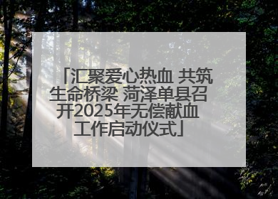 汇聚爱心热血 共筑生命桥梁 菏泽单县召开2025年无偿献血工作启动仪式