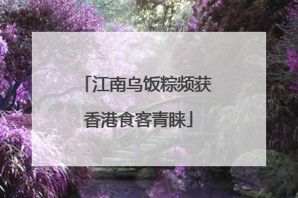 江南乌饭粽频获香港食客青睐