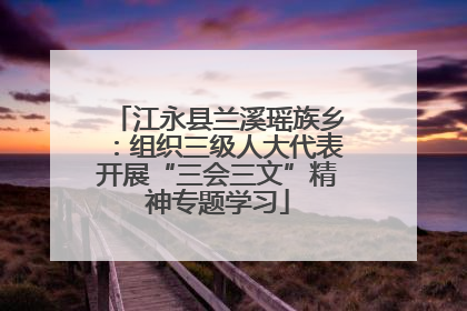 江永县兰溪瑶族乡：组织三级人大代表开展“三会三文”精神专题学习