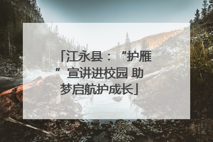 江永县：“护雁”宣讲进校园 助梦启航护成长