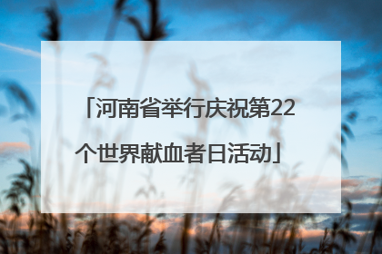 河南省举行庆祝第22个世界献血者日活动
