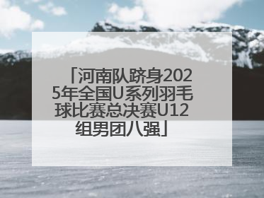 河南队跻身2025年全国U系列羽毛球比赛总决赛U12组男团八强