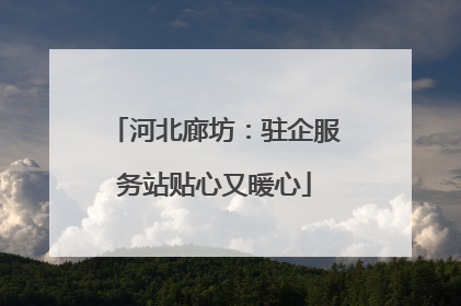河北廊坊：驻企服务站贴心又暖心