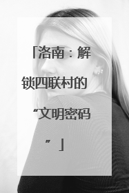 洛南：解锁四联村的“文明密码”