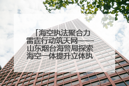 海空执法聚合力 雷霆行动筑天网——山东烟台海警局探索海空一体提升立体执法效能纪实
