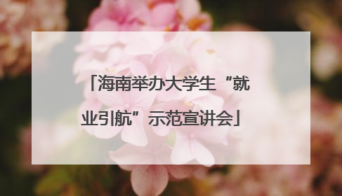 海南举办大学生“就业引航”示范宣讲会