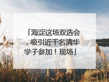 海淀这场双选会，吸引近千名清华学子参加！现场