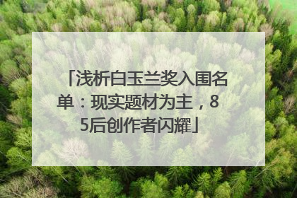浅析白玉兰奖入围名单：现实题材为主，85后创作者闪耀