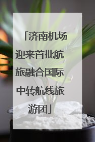 济南机场迎来首批航旅融合国际中转航线旅游团