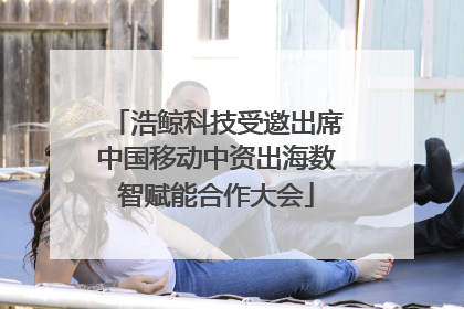 浩鲸科技受邀出席中国移动中资出海数智赋能合作大会