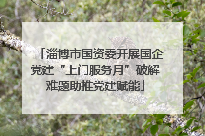 淄博市国资委开展国企党建“上门服务月”破解难题助推党建赋能