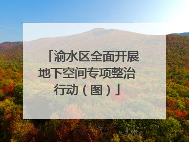渝水区全面开展地下空间专项整治行动（图）