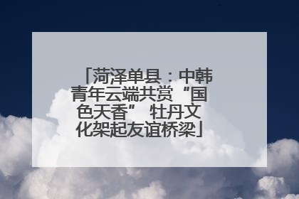 菏泽单县：中韩青年云端共赏“国色天香” 牡丹文化架起友谊桥梁