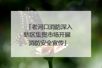 老河口消防深入辖区集贸市场开展消防安全宣传