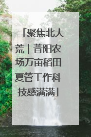 聚焦北大荒｜普阳农场万亩稻田夏管工作科技感满满