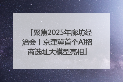 聚焦2025年廊坊经洽会丨京津冀首个AI招商选址大模型亮相