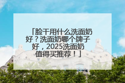脸干用什么洗面奶好？洗面奶哪个牌子好，2025洗面奶值得买推荐！