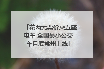花两元票价乘五座电车 全国最小公交车月底常州上线