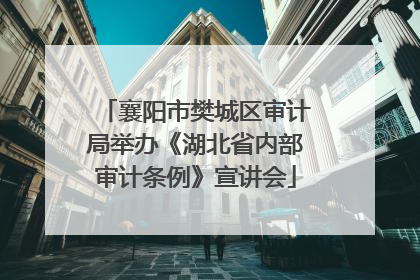 襄阳市樊城区审计局举办《湖北省内部审计条例》宣讲会
