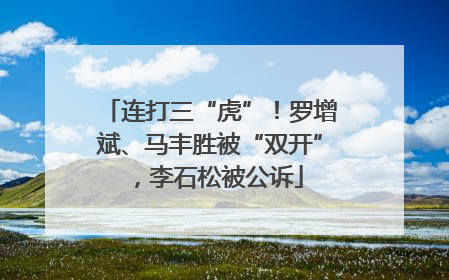 连打三“虎”！罗增斌、马丰胜被“双开”，李石松被公诉