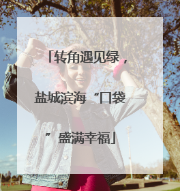 转角遇见绿，盐城滨海“口袋”盛满幸福