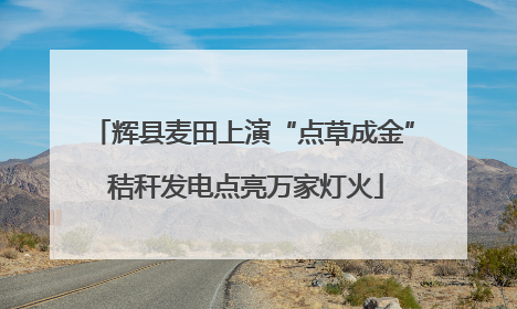 辉县麦田上演“点草成金” 秸秆发电点亮万家灯火
