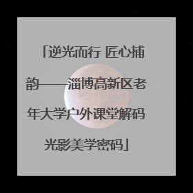 逆光而行 匠心捕韵——淄博高新区老年大学户外课堂解码光影美学密码