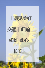 遇见美好交通｜归途如虹 此心长安