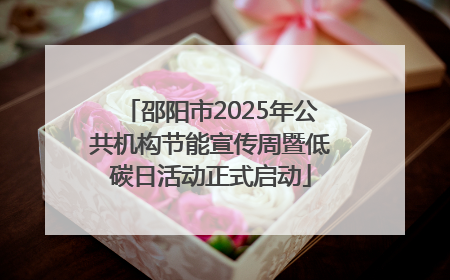 邵阳市2025年公共机构节能宣传周暨低碳日活动正式启动