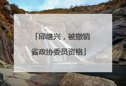 邱继兴，被撤销省政协委员资格