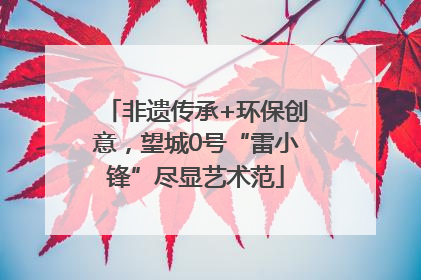 非遗传承+环保创意，望城0号“雷小锋”尽显艺术范