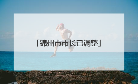 锦州市市长已调整