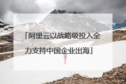 阿里云以战略级投入全力支持中国企业出海
