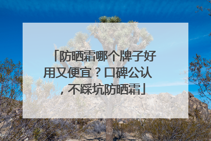 防晒霜哪个牌子好用又便宜？口碑公认，不踩坑防晒霜