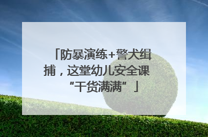 防暴演练+警犬缉捕，这堂幼儿安全课“干货满满”
