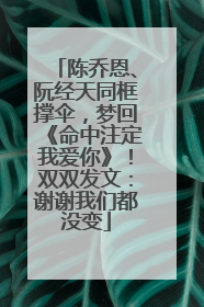 陈乔恩、阮经天同框撑伞，梦回《命中注定我爱你》！双双发文：谢谢我们都没变
