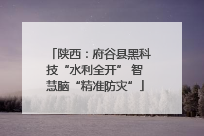 陕西：府谷县黑科技“水利全开” 智慧脑“精准防灾”