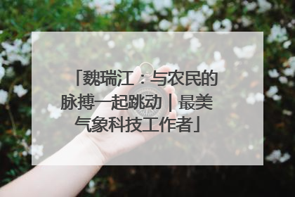 魏瑞江：与农民的脉搏一起跳动｜最美气象科技工作者