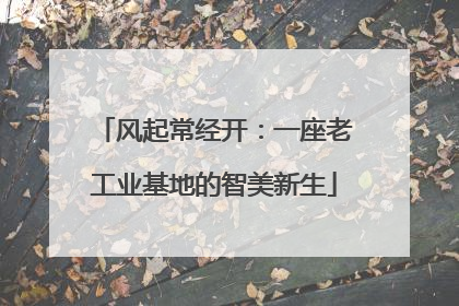 风起常经开：一座老工业基地的智美新生