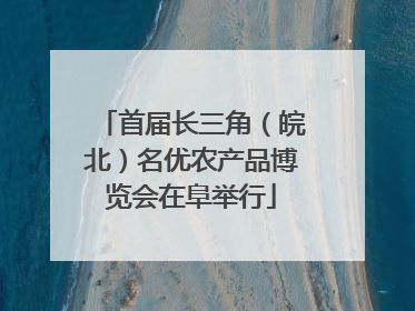 首届长三角（皖北）名优农产品博览会在阜举行
