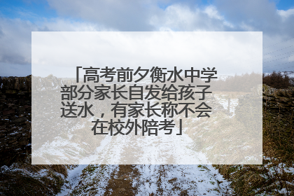 高考前夕衡水中学部分家长自发给孩子送水，有家长称不会在校外陪考