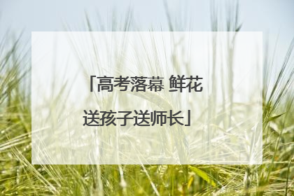 高考落幕 鲜花送孩子送师长
