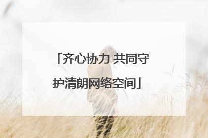 齐心协力 共同守护清朗网络空间