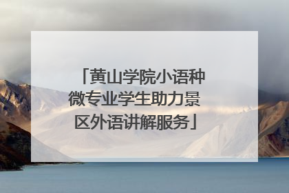黄山学院小语种微专业学生助力景区外语讲解服务