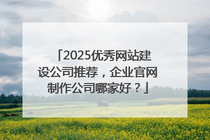 2025优秀网站建设公司推荐，企业官网制作公司哪家好？
