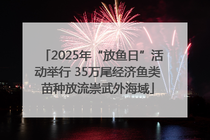 2025年“放鱼日”活动举行 35万尾经济鱼类苗种放流崇武外海域