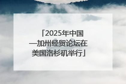 2025年中国—加州经贸论坛在美国洛杉矶举行