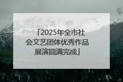 2025年全市社会文艺团体优秀作品展演圆满完成